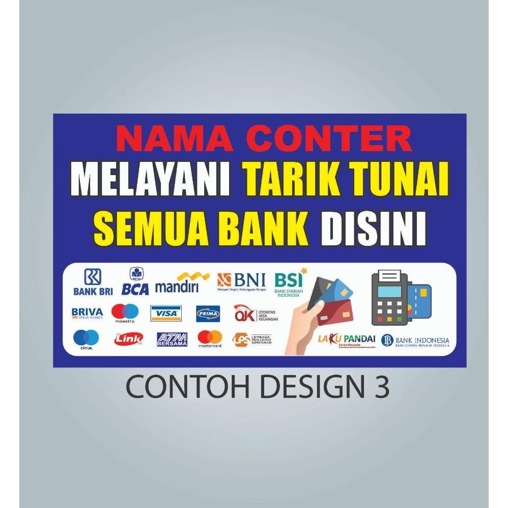 Promo Spanduk Hiasan Konter Melayani Transfer Dll