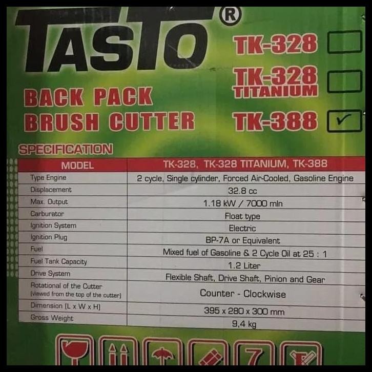 TERBARU MESIN POTONG RUMPUT TASTO 388 / BRUSH CUTTER TASTO