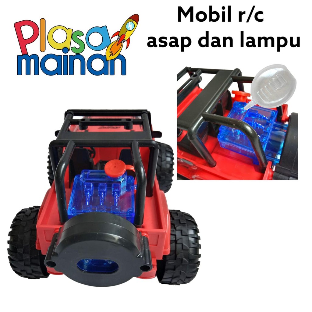 Mainan Mobil Remot Control Jeep Asap King of Road 236-2 - Mainan Anak Laki Laki Mobil Remot Asap