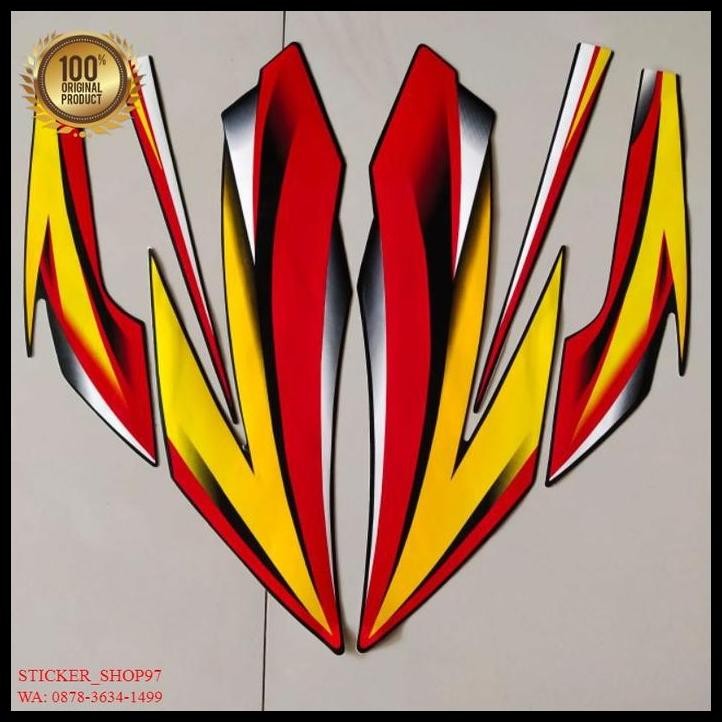 GRATIS ONGKIR (ORI) STRIPING HONDA GL MAX  2003 MERAH LIS KUNING KUALITAS ORIGINAL 