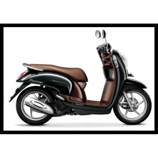 TERMURAH (ORI) STRIPING HONDA SCOOPY STYLISH 2016 IDLING STOP HITAM ORIGINAL 