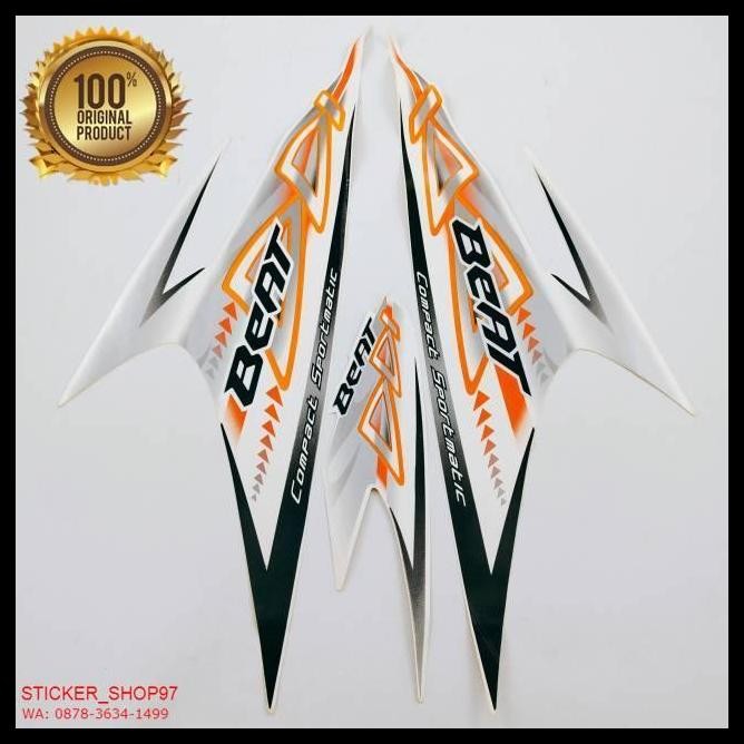 DISKON (ORI) STRIPING HONDA BEAT KARBU 2011 2012 PUTIH KUALITAS ORIGINAL 