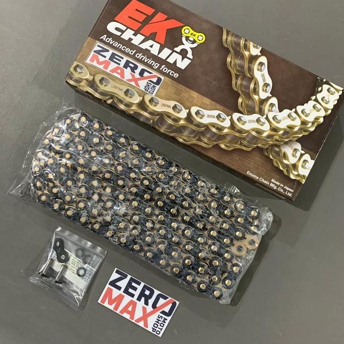 Rantai EK CHAIN JAPAN 520 SRX2 X-Ring Black Gold ZX25R ZX-25R ZX 25R