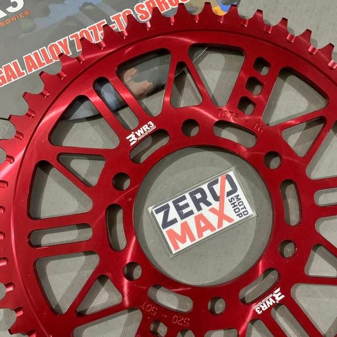 Gear Belakang WR3 520 50T 520-50T Kawasaki ZX25R ZX-25R ZX 25R Merah