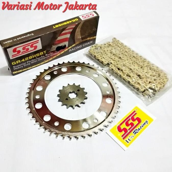 gear set SSS CRF 150 428 14/15 50s/d 55 Rantai SSS HSBT