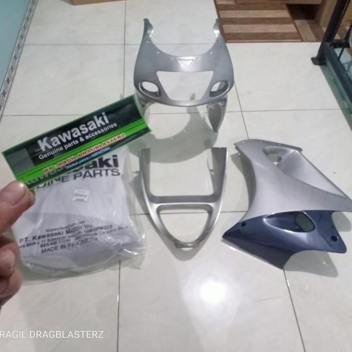 fairing atas bawah ninja rr old silver + vgrill orinal