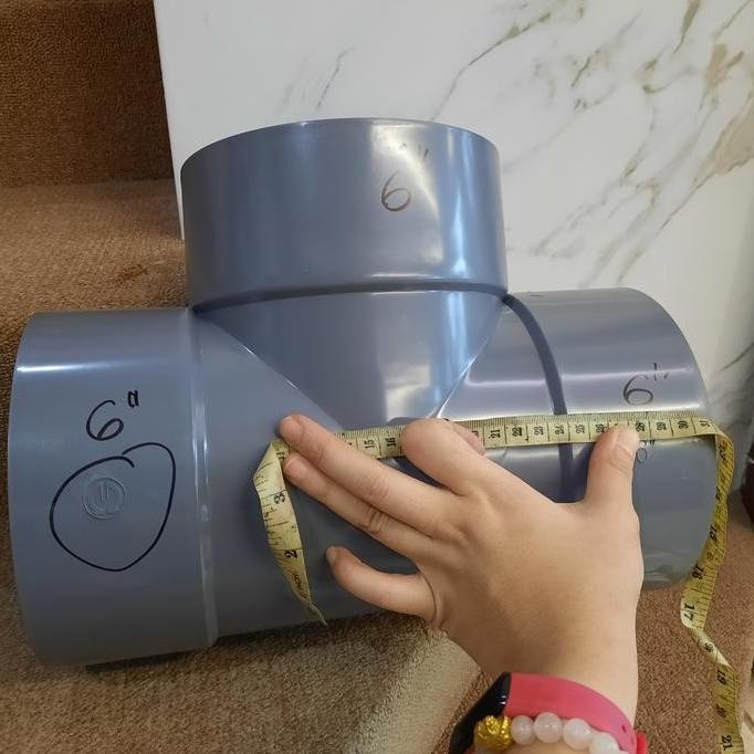 Tee 6" Maspion / Sambungan Pipa Pvc 6" / Tee Pvc 6" Dv