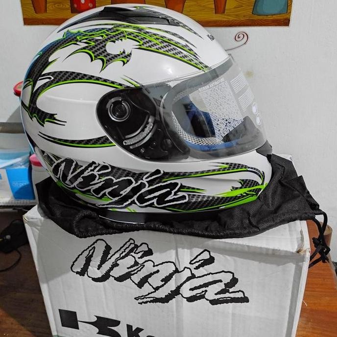 TERLARIS - helm full face ninja rr r original kawasaki