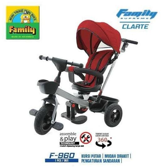 Sepeda Roda Tiga Family Stroller CLARTE 360 F960