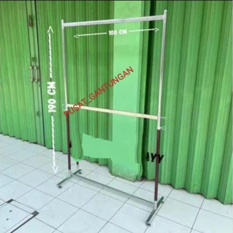 GAWANG BAJU BESI 2 TINGKAT /GANTUNGAN BAJU