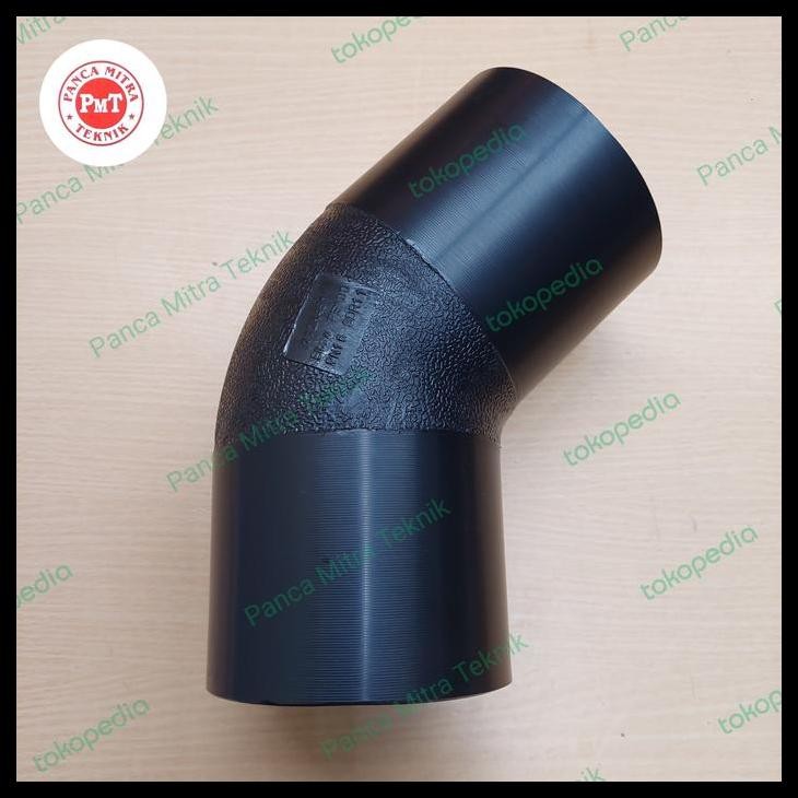 DISKON ELBOW HDPE 45 4" INCH (110MM) PN16 / ELBOW BUTT FUSION HDPE 