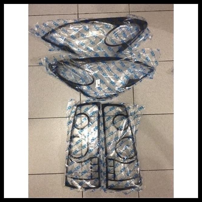 TERMURAH AVANZA 2008 2010 GARNISH LAMPU DEPAN BELAKANG HITAM BLACKDOP NEW 