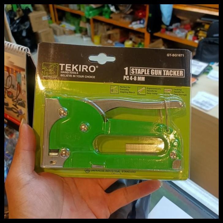 

TERBARU STAPLES GUN MERK TEKIRO UNTUK STAPLES UK 4-8MM HIJAU !!!