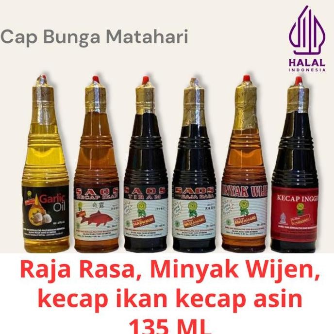 

Raja Rasa, Minyak Wijen, Kecap Ikan Kecap Asin 135 ml Cap Bunga Matahari