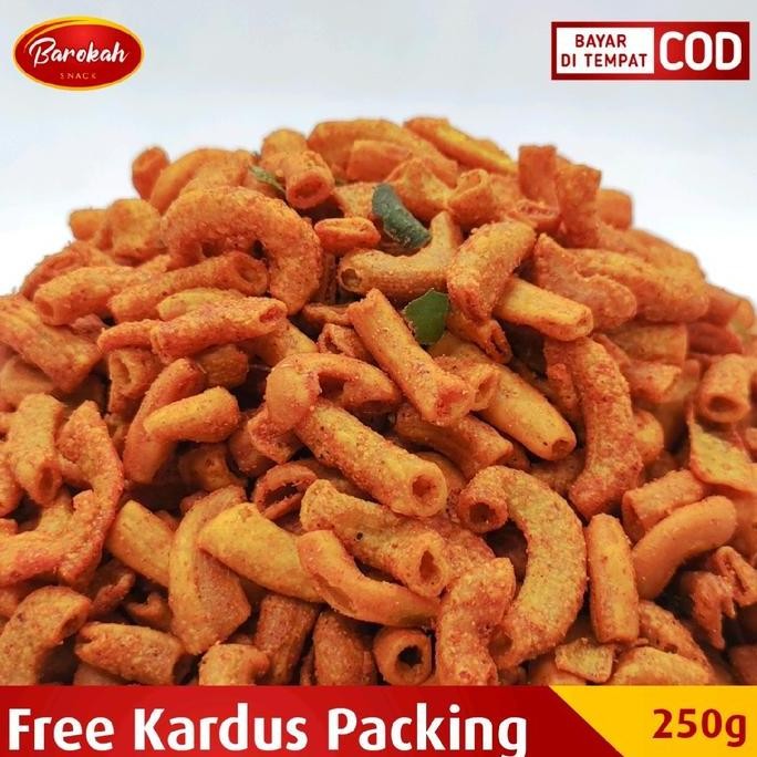 

250 Gram Makaroni Bantat Pedas Jaun Jeruk Kiloan Camilan Pedas Cemilan Food Makanan Snack Asin
