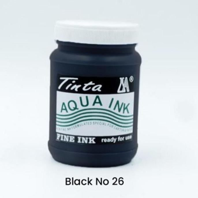 Cat Sablon Kardus, Kertas & Styrofoam Aqua Ink - 1 Kg - Warna Black