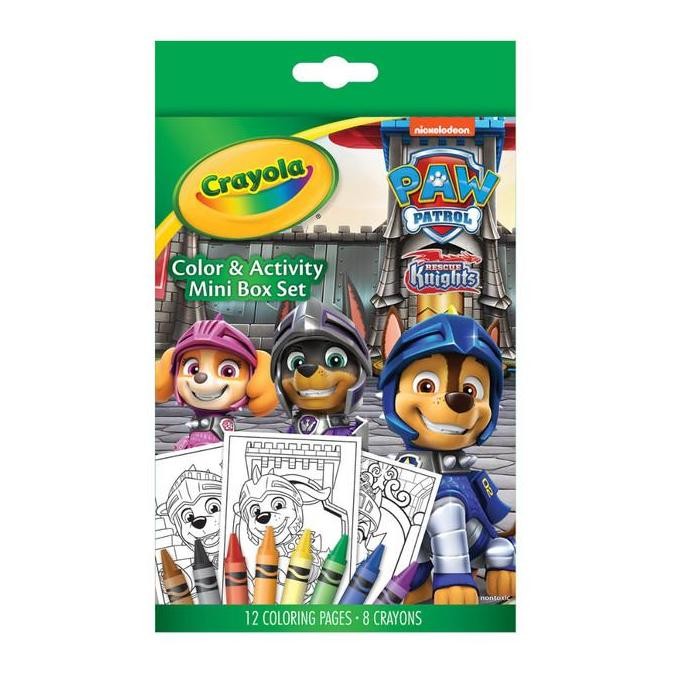 

Crayola Paw Patrol Rescue Knights Color & Activity Mini Box Set (12 Coloring Pages + 8 Crayons)