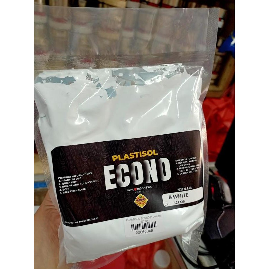 Tinta Sablon Plastisol Econo Kemasan Plastik @1Kg