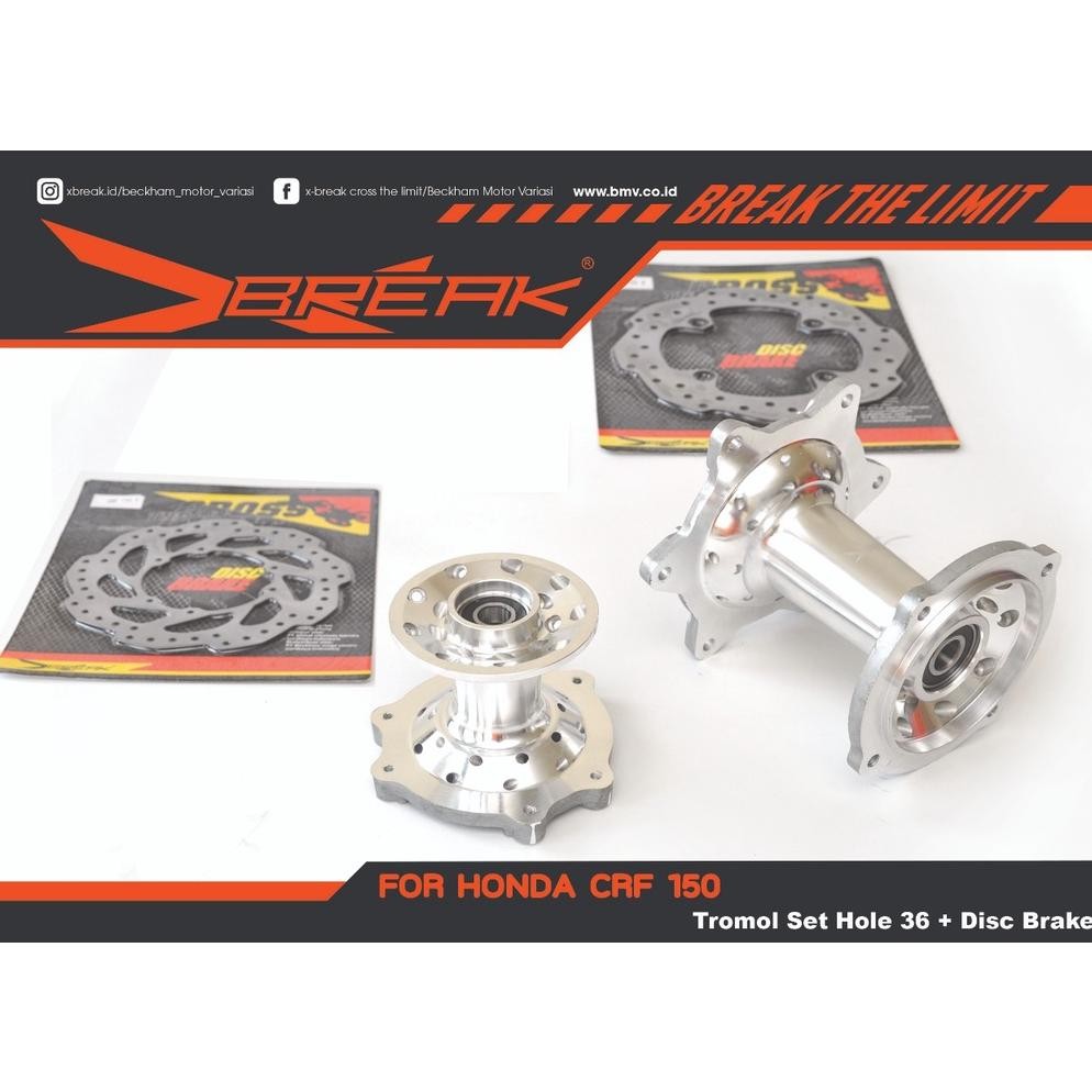TROMOL SET X-BREAK MODEL CRF 150 HOLE 36 CHROME