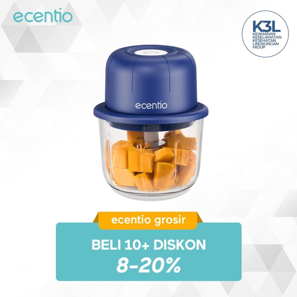 grosirecentio Kaca Mini Chopper Blender Portable 6 blades Bumbu kapsul Alat 304 stainless steel Elec