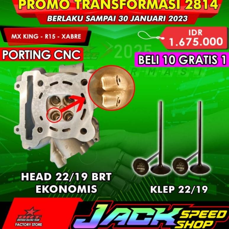 HEAD BRT JUPITER MX 135 MX KING VIXION OLD NEW NVA NVL R15 V1 V2 XABRE LAMA BARU 22 19 SILINDER CYLI