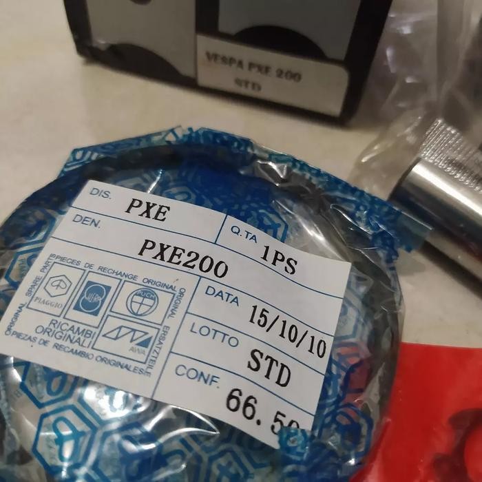 Seher Piston Vespa Spartan Excel 200 Px200 Standar 0M 66.5 Mm Original Dan Terpercaya