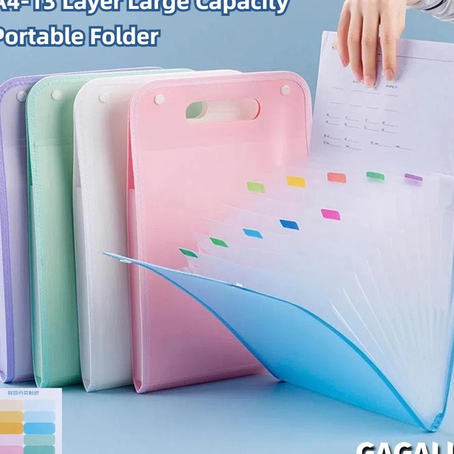 

Gagalu Tas File Handle Warna Transparan Anti Air Multi Layer Folder Tas File 13 Sekat Map Tas Dokumen A4 Folder Map Kerja Document