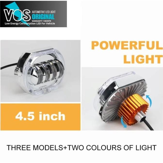 LAMPU TEMBAK DAYMAKER BILED 4 LENSA 4.5 INCH MOTOR MOBIL UNIVERSAL