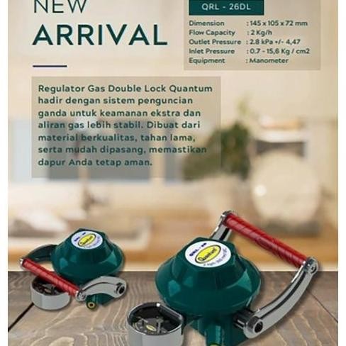 Quantum Qrl 26 Regulator Gas Double Lock Kunci Ganda