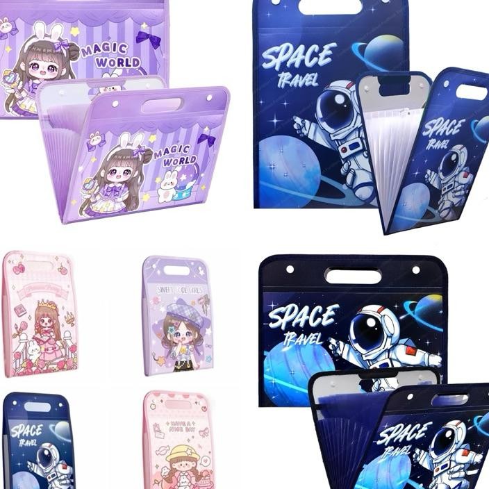 

Cute Document Folder Organizer File Tempat Penyimpanan Kertas A4 Accordion Folder File