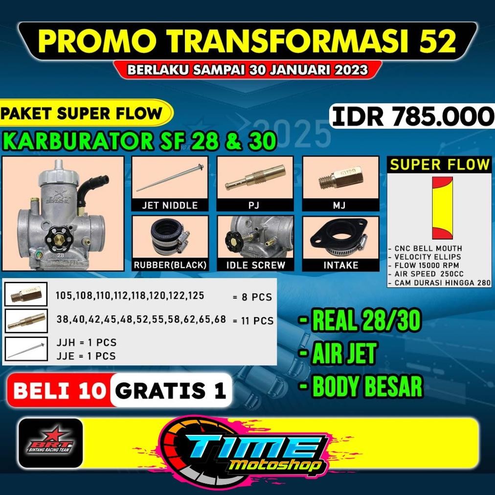 KARBURATOR KARBU CARBURATOR BRT PE SF 28 / PE SF 30 SUPER FLOW