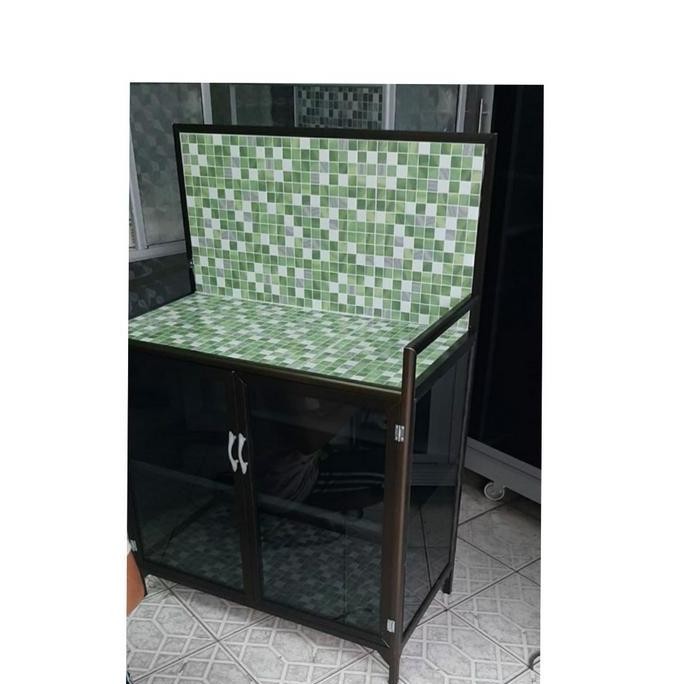 Rak/Meja Kompor Alumunium 2 Pintu