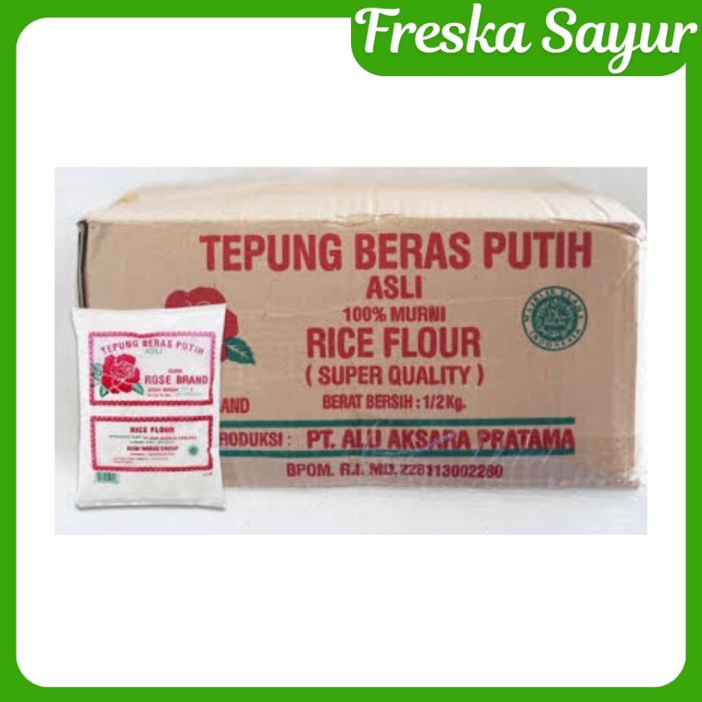 

Tepung Beras Putih Rose Brand 500 gr 1 Dus