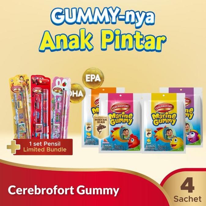 

4 Cerebrofort Marine Gummy Rasa Grape, Mango...
