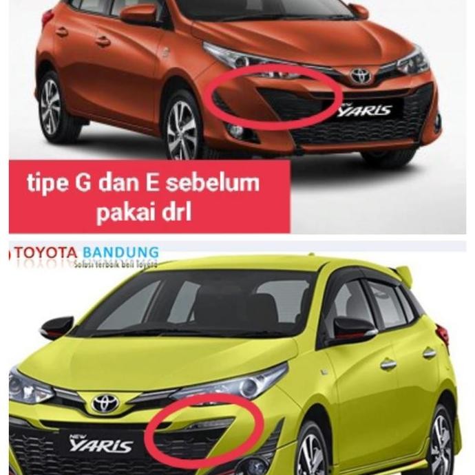 LAMPU DRL GRILLE TOYOTA YARIS 2015 2016 2017 2018 2019 2020 2 day running lht yaris