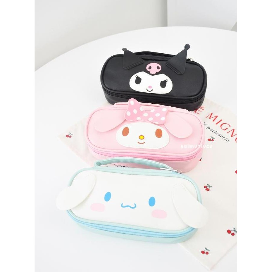 

BALMUTLUCU Pencil Case PC02 Cinnamoroll Kuromi My Melody Tempat Pensil PU Leather Karakter Lucu