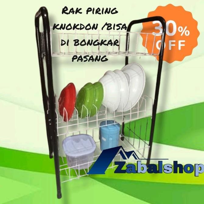 

rak piring pipo 3 susun bisa di bongkar pasang rak meja jualan seblak prasmanan