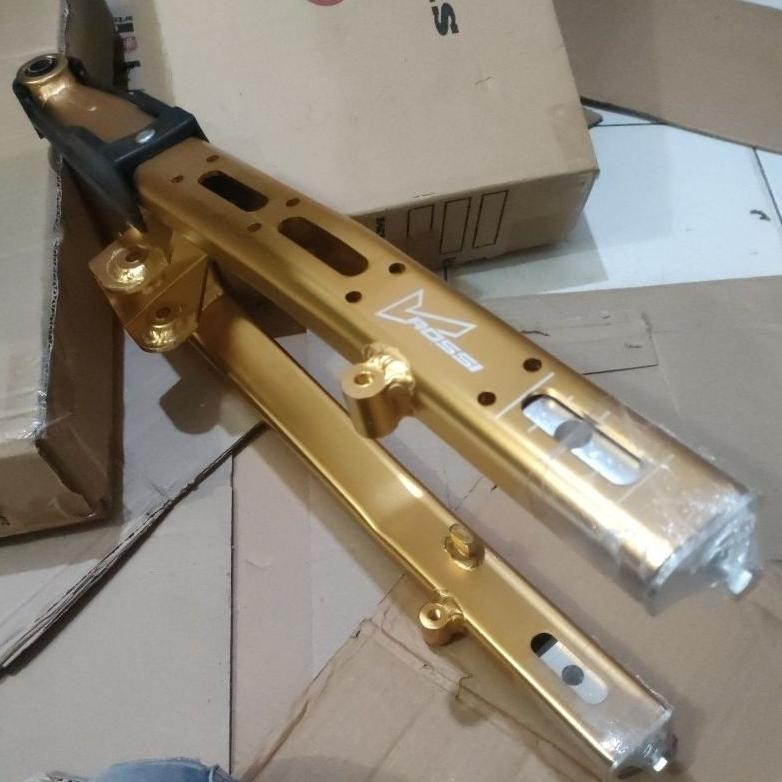 Swing Arm Satria Fu150F V Rossi Aluminium Silver Gold