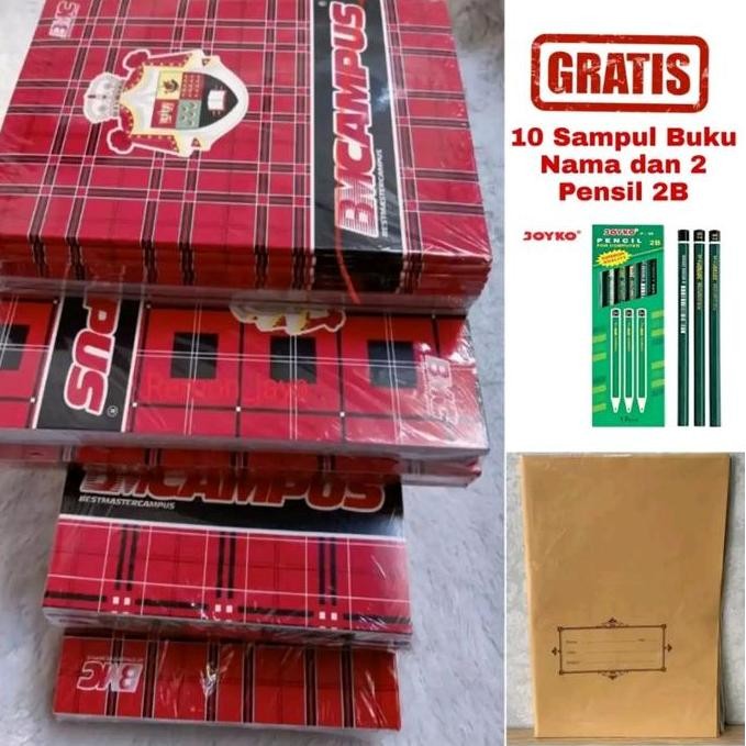

Paket 10 Buku Tulis BM Campus + 2 Pensil + 10 Sampul Buku - Hemat Sekolah