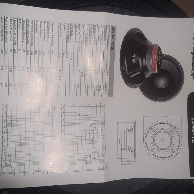 Speaker Black Spider 1240-12 Inch Original Bass Komponen