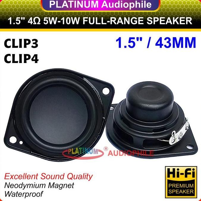 Speaker Mini Fullrange 1.5 Inch 4 Ohm 5W-10W - Hifi Clip3/Clip4