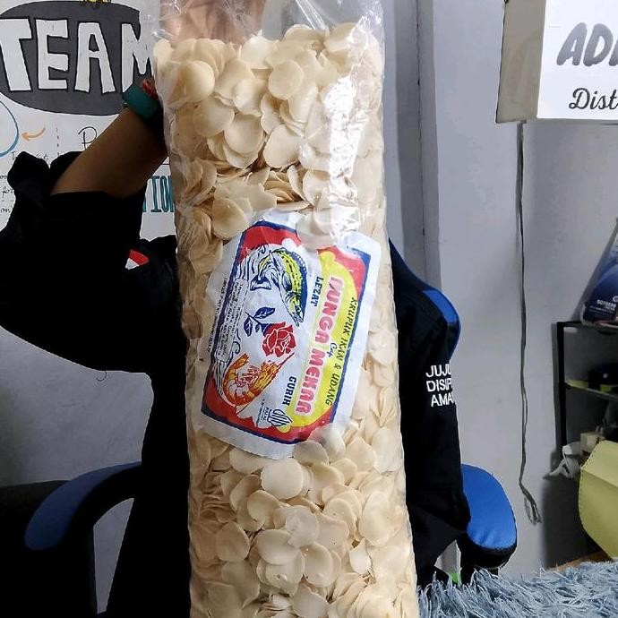 

KERUPUK PUTIH 1 BAL 3 KG topping seblak kerupuk kering makanan Krupuk