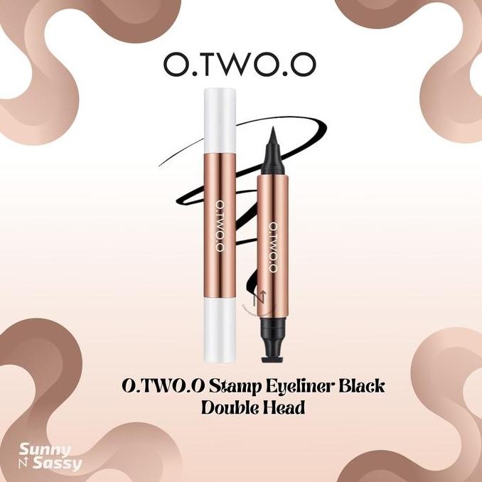 

O.TWO.O Eyeliner Stamp Double Head - Eyeliner Pensil Waterproof Mata Tajam