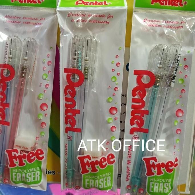 

Paket Pensil Mekanik Pentel Caplet 0.5mm Isi 2 Pensil + Penghapus