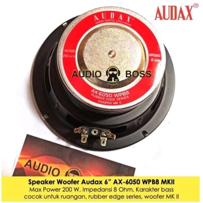Speaker Woofer Audax 6 Inch Ax-6050 Wpb8 Mkii Original Kuat Bass