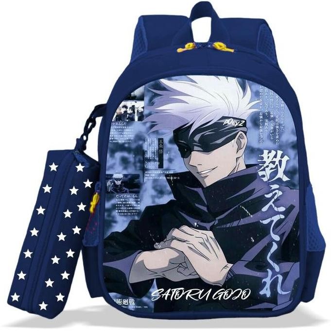 

Tas Ransel Anak TK SD Karakter Satoru Gojo Premium Bonus Tempat Pensil