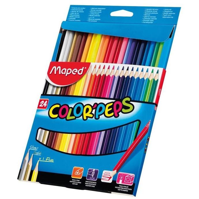 

Pensil Warna Maped Color'Peps 24 Warna | Crayon Cardboard Anak Sekolah