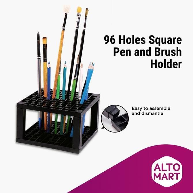 

Rak Pulpen 96 Lubang - Square Pen Brush Holder Tempat Pensil Minidesk