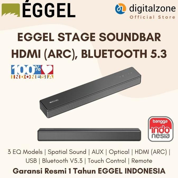 Soundbar Bluetooth Eggel Stage Hdmi Arc Wireless Speaker Tv Home Theater