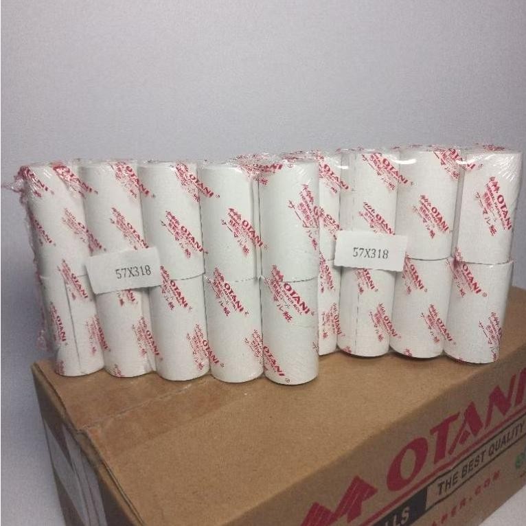 

Kertas Struk Kertas Thermal Roll 57x31 mm Coreless OTANI Termal Kasir EDC Thermal 58mm Hasil Cetak Hitam Perpak: 10 Roll